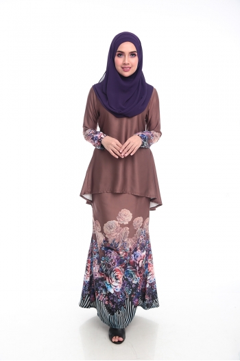 Kurung Floral (Brown)