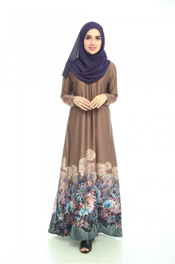 Jubah Floral (Brown)