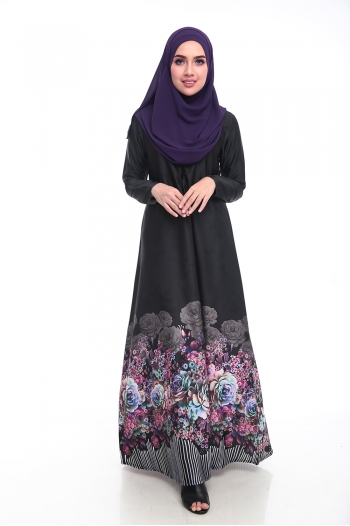 Jubah Floral (Black)
