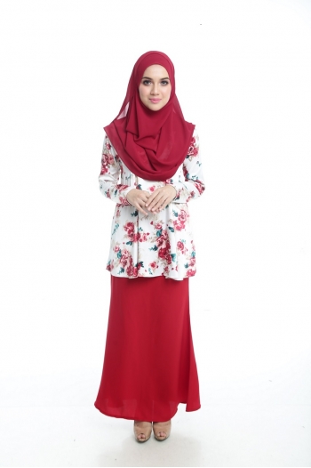 Jasmine Kurung Doll Cut Red