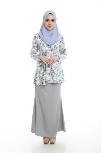 Jasmine Kurung Doll Cut Grey