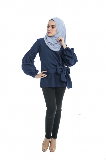 Ashley Blouse Blue Black