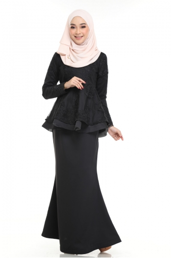 Aurora Lace Kurung Black