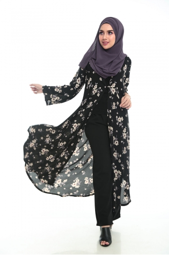 Cardigan Delisha Printed Floral Black
