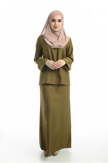 Kalisha Kurung Olive Green
