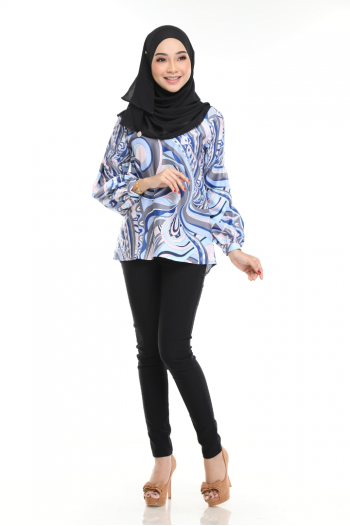 Eriqa Blouse Blue & Pink