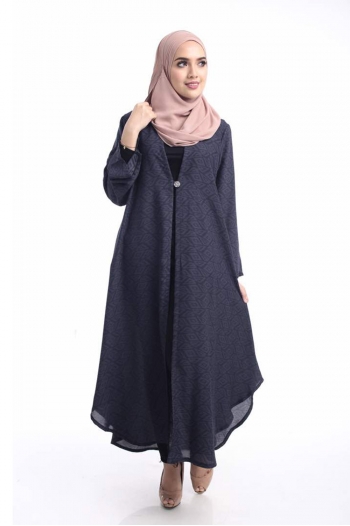 Cardigan Delisha Printed Grey Purplish