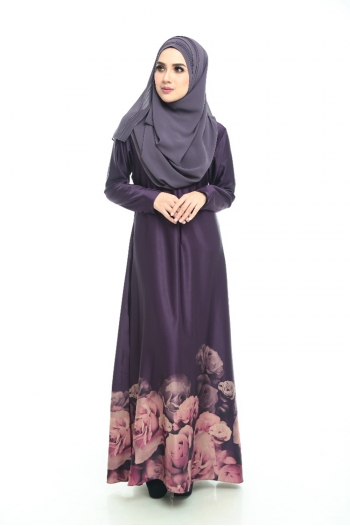 Jubah Floral (Purple)